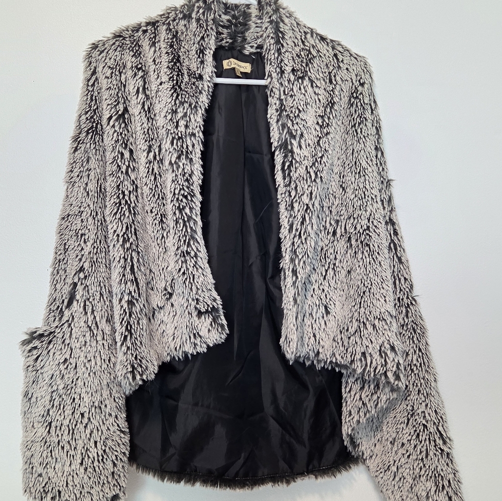 Democracy Open Front Faux Fur Vest M - Picture 3 of 11